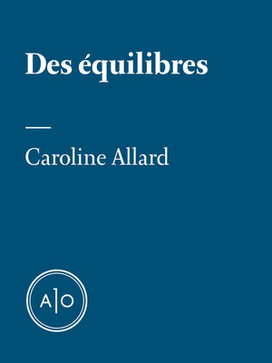 cover image of Des équilibres